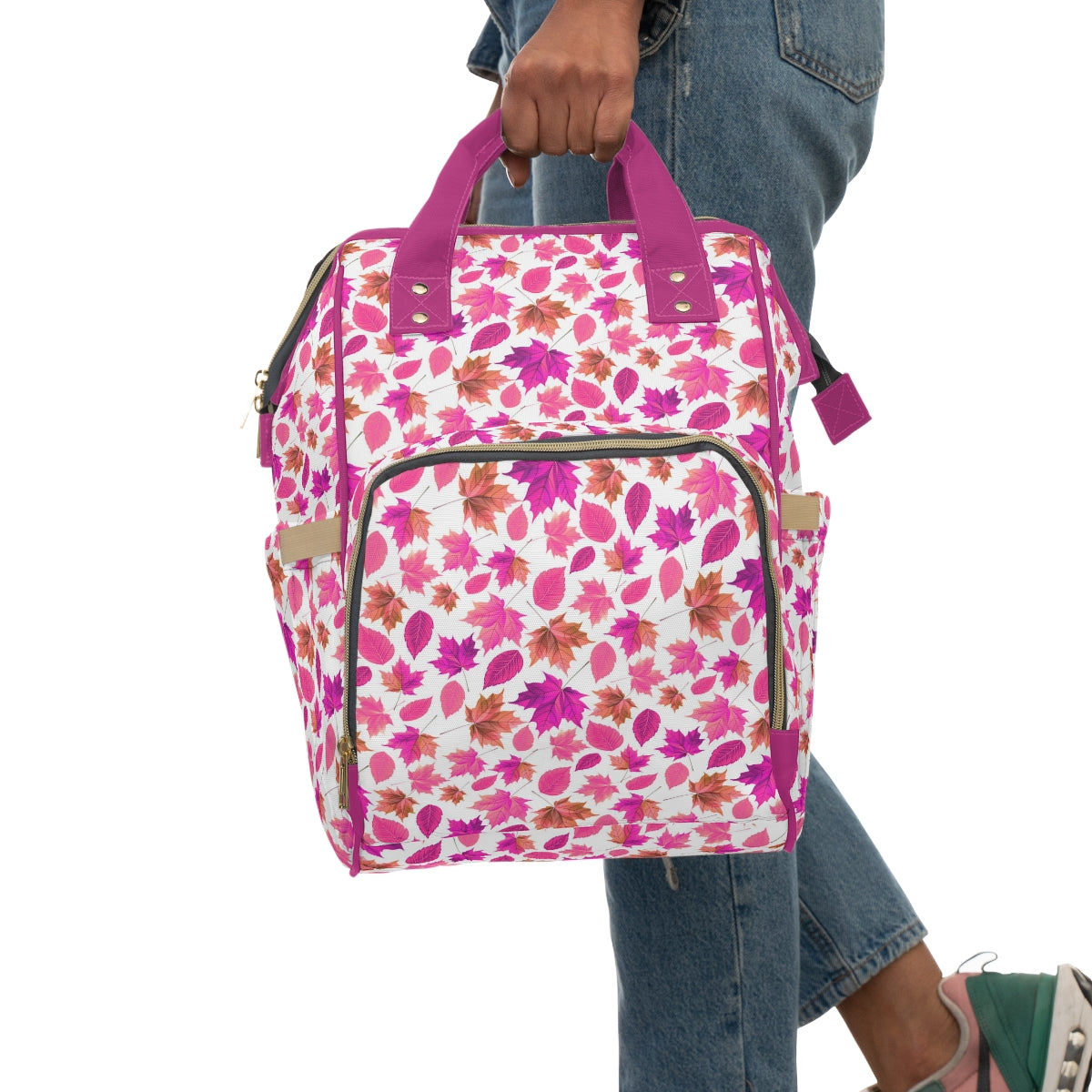 Colorful Autumn Leaves Multifunctional Backpack