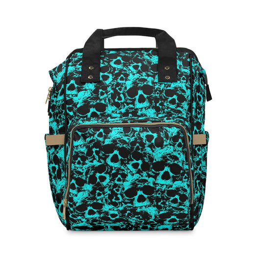 Light Blue Skull Gang Multifunctional Backpack