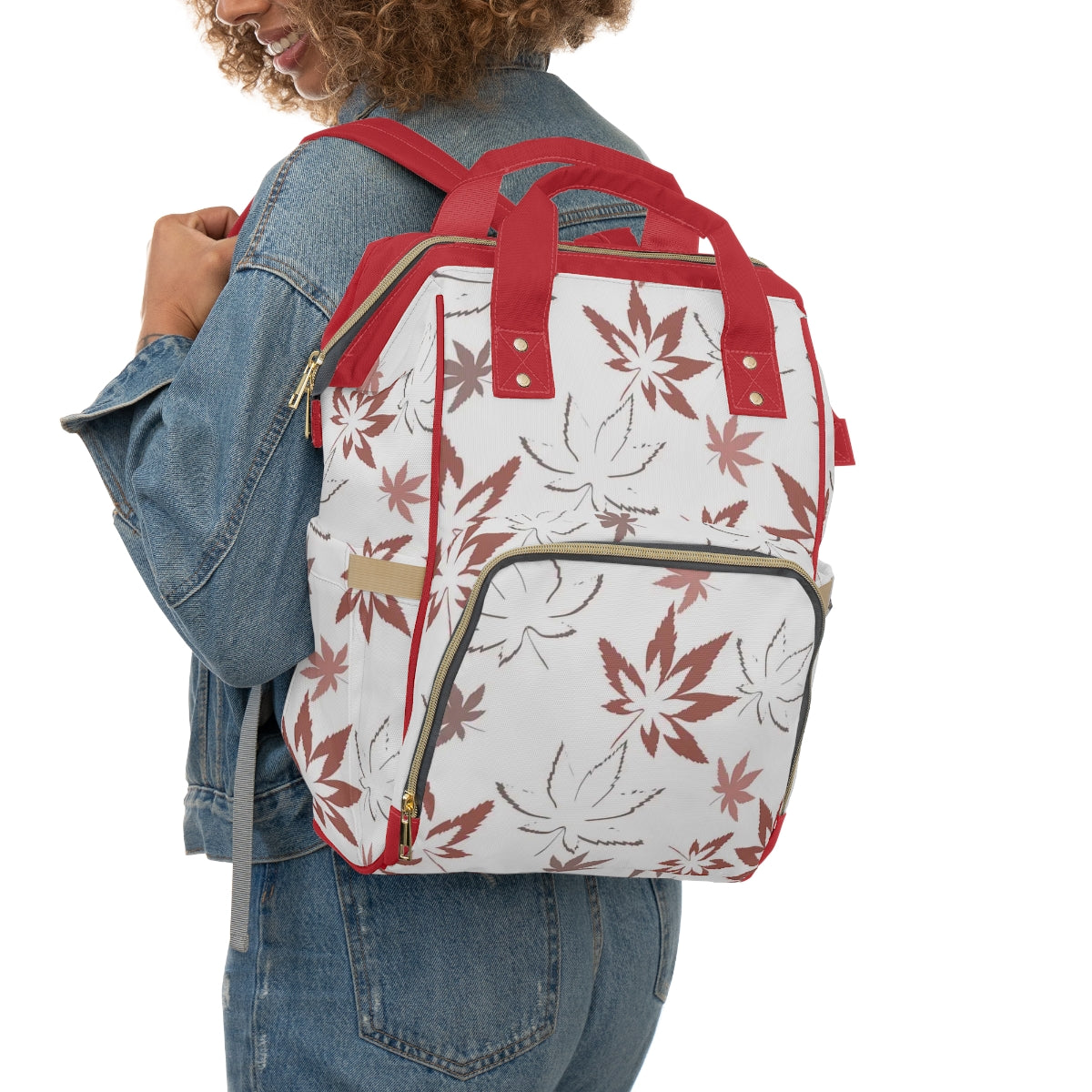 Colorful Pot Leaves Multifunctional Backpack