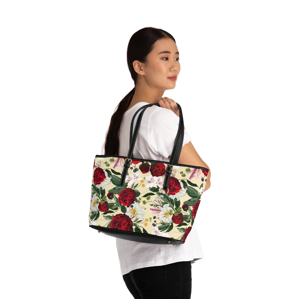 Cris'Sai's Pretty Little Flowers PU Leather Shoulder Bag