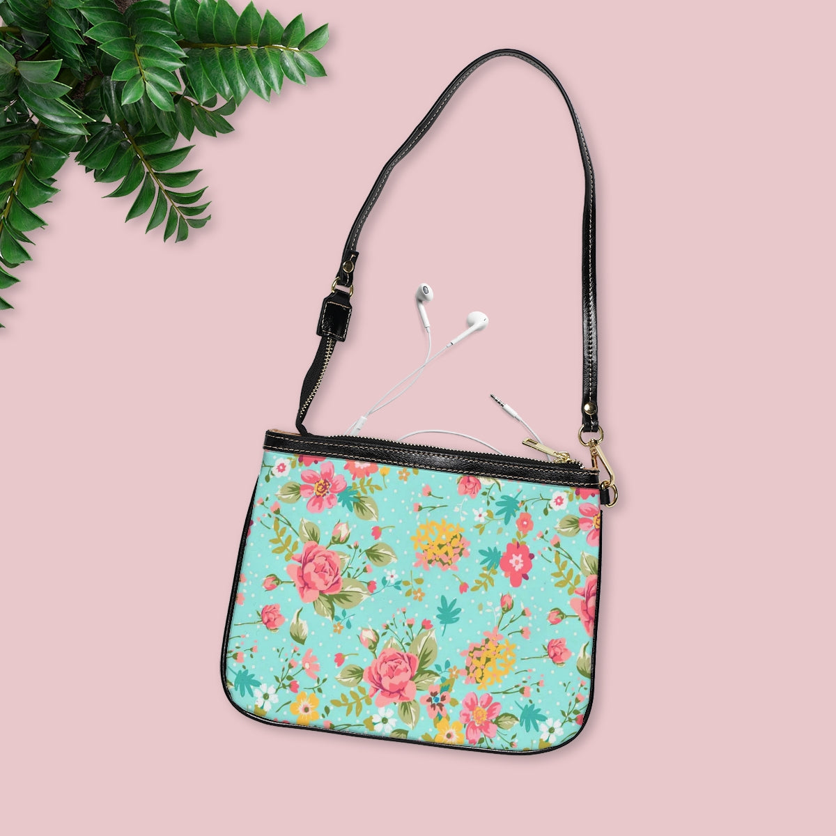 Vintage Tropical Flowers Small Shoulder Bag