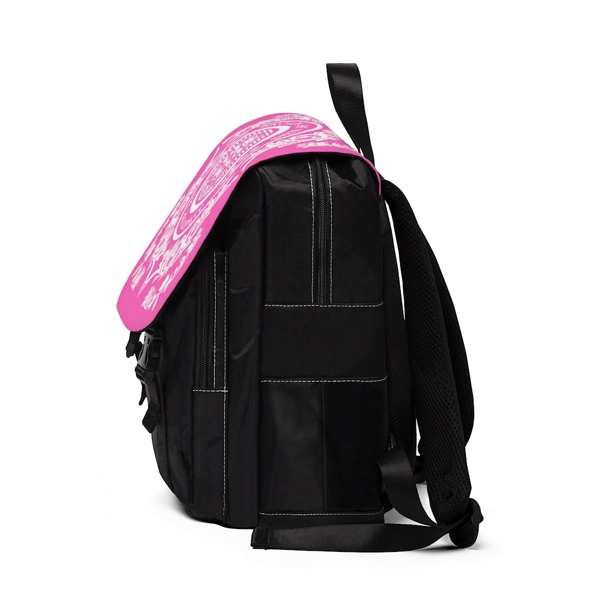 Pink & White We Are Royalty Unisex Casual Shoulder Backpack