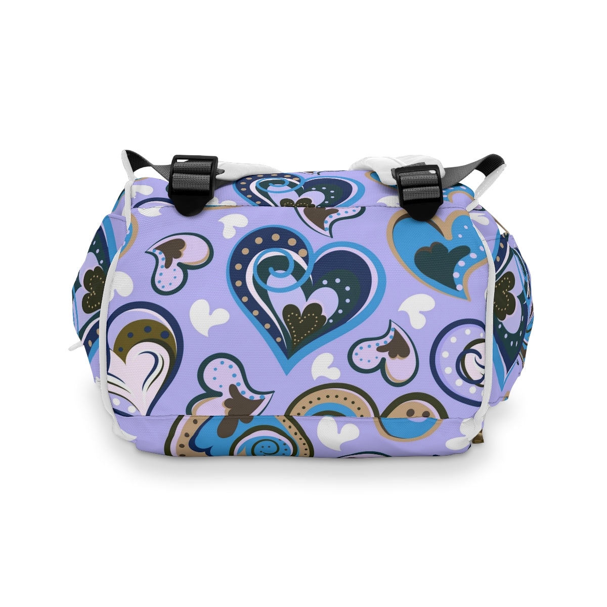 Colorful Doodle Hearts Multifunctional Backpack