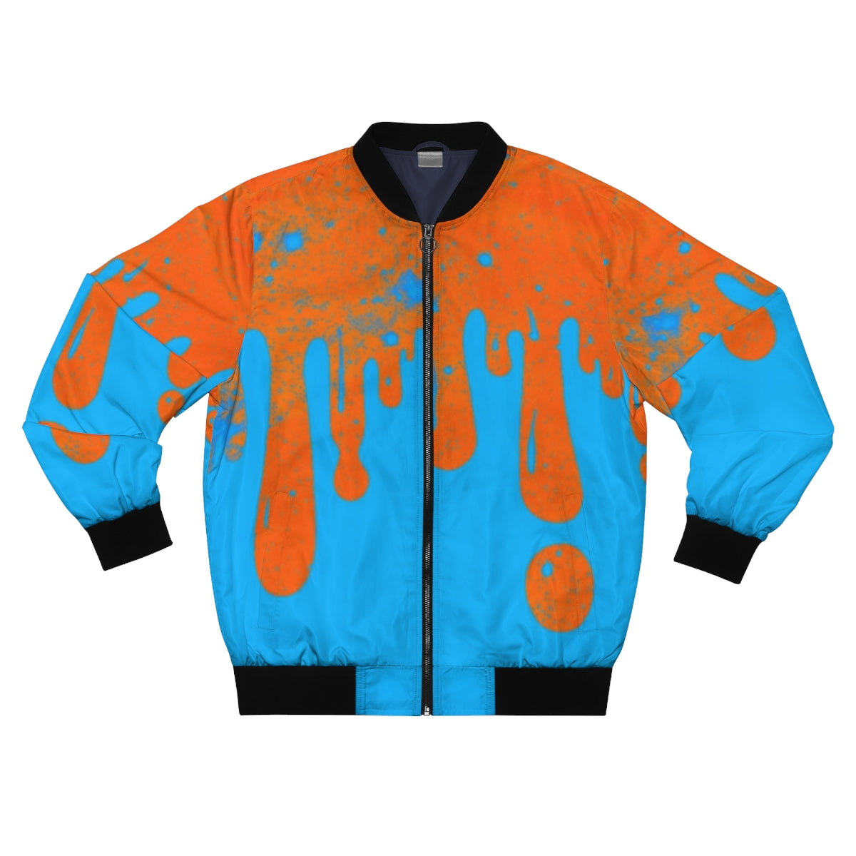 Drippy Orange & Blue Bomber Jacket