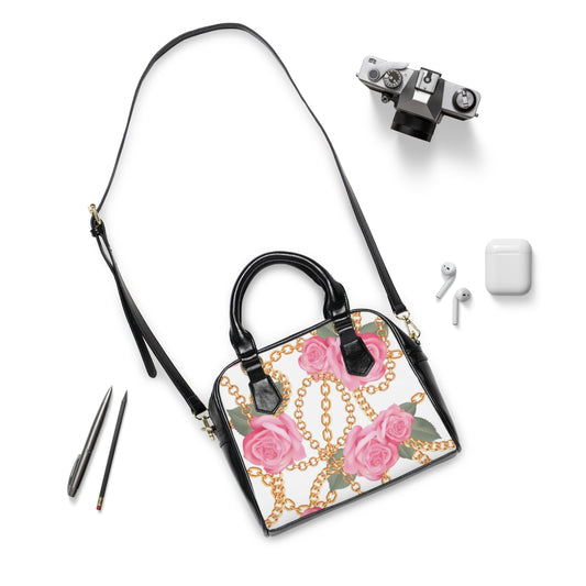 Chains & Roses Shoulder Handbag