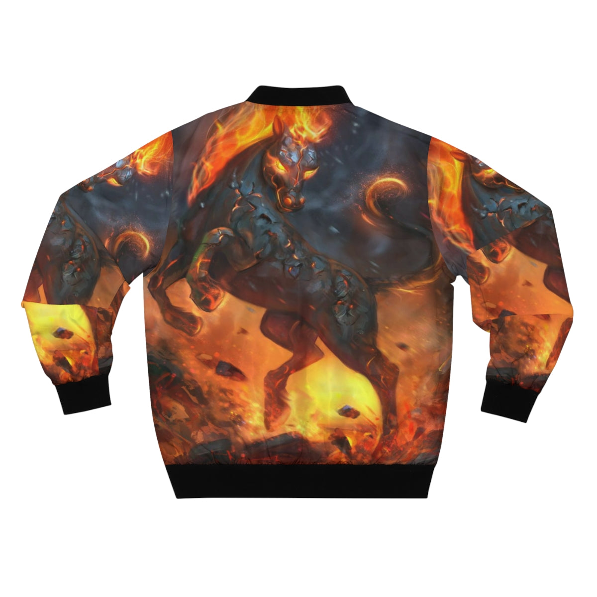 Flaming Horse Bomber Jacket